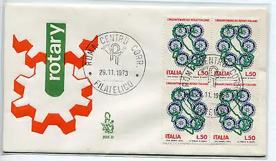 Italien FDC Venetia 1973 Rotary Viertel nicht gereist