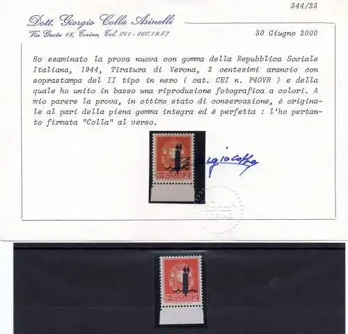 Kaiserlicher Weiser Cent. 2 Aufdrucke Typ L in schwarz - MNH