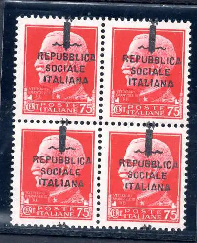 Centschelle. 75 n. 494phd Quartina Sorte - MNH