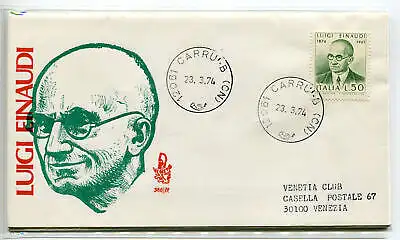 Italien FDC Venetia 1974 Einaudi reiste nach Italien