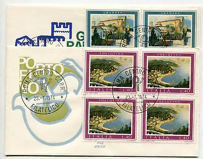 Italien FDC Venetia 1974 Turistica quartina nicht gereist