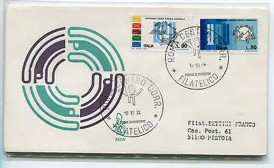 Italien FDC Venetia 1974 UPU reiste nach Italien