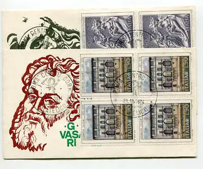 Italien FDC Venetia 1974 Arte quartina nicht gereist