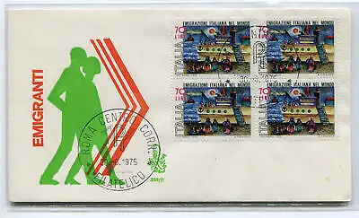 Italien FDC Venetia 1975 Auswanderung Viertel nicht gereist