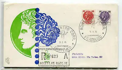 Italien FDC Venetia 1976 Syrakus 150 400 gereist Racc. für Italien