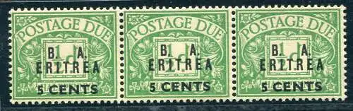 Eritrea Occ. Englisch - ST B. M. A. 5 Cent. auf 1/2 S. Sorte