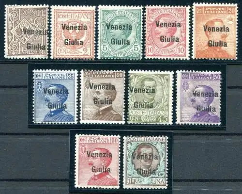 Venezia Giulia - Briefmarken Italiens überdruckte Serie