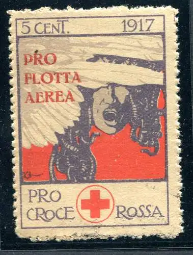 Pro Flotte Luftwaffe erinnofilo Rotes Kreuz 1917