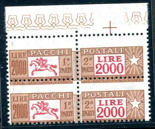 Postpakete l. 2.000 Sorten Nr. 103/IIIoa verschobene Verzahnung