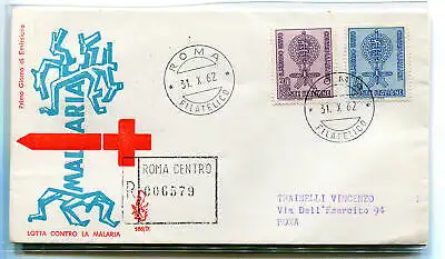 Italien FDC Venetia 1962 Malaria voyata Racc. für Italien