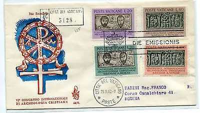 Vatikan FDC Venetia 1962 Archäologie gereist Racc. für Italien