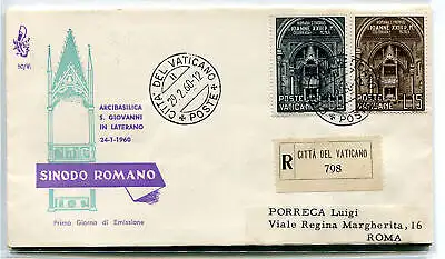 Vatikan FDC Venetien 1960 Synode gereist Racc. für Italien