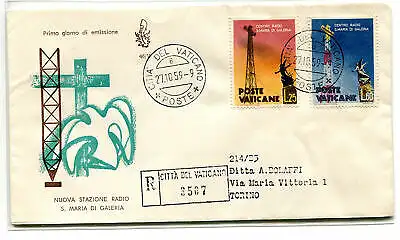 Vatikan FDC Venetia 1959 Radio Maria voyata Racc. für Italien