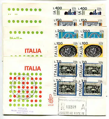 Italien FDC Venetia 1976 Italien '76 Viertelreise Racc. für Italien