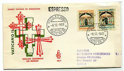 Italien FDC Venetia 1962 Ökumenisches Konzil gereist Exp. für Italien