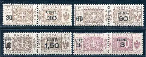 Aufdruckte Postpakete Nr. 20/23 MNH