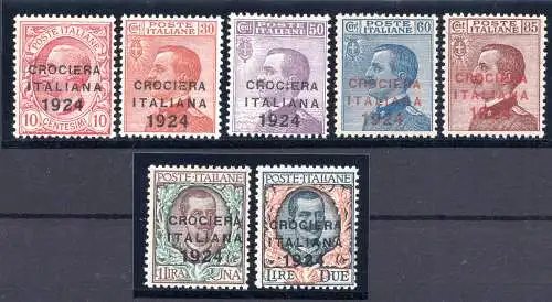 Italienische Kreuzfahrt 1924 Nr. 162/168 wunderschöne Serie