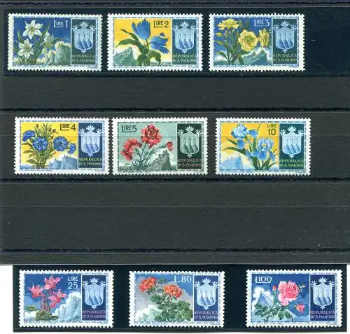 Blumen 1953 komplette Serie sehr frisch, gut zentriert