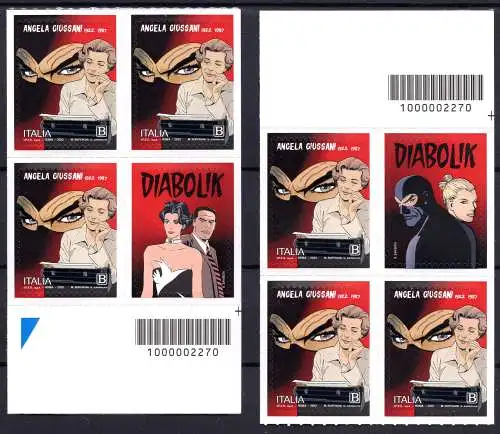 2022 Angela Giussani Diabolik 2 Viertel mit Barcode DX