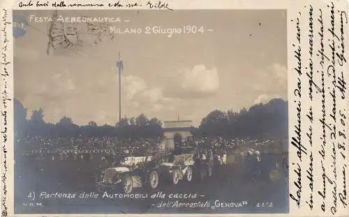 1904 Mailand Luftwaffefest - Fotokarte