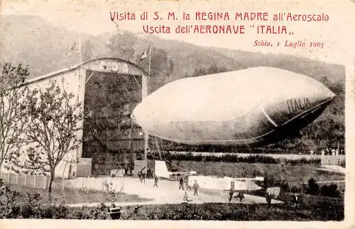 1905 Schio Aeronave Italia - Postkarte mit dem Flugzeug