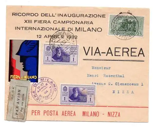 Milano XIII Fiera Campionaria del 12.4.32 - Erinnerungsumschlag