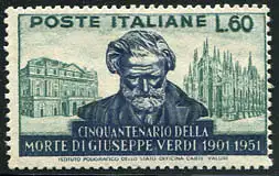 Verdi Lire 60 Nr. 679 Sorte dent. 14 x 13,3/4 Basskamm mit Wasserzeichen in CD-Position