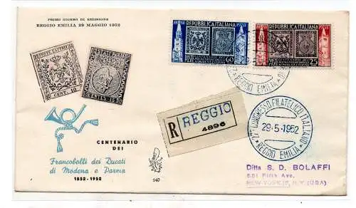 Modena und Parma auf Umschlag FDC Venetia Racc Estero