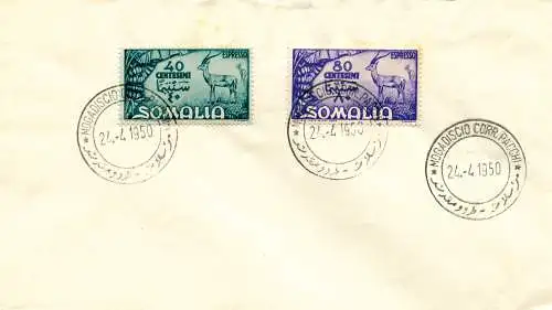 Somalia Afis - Precursori Expressi Nr. 1/2 Gazelle auf FDC