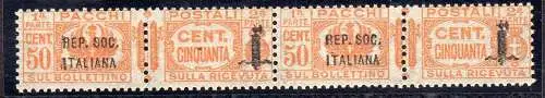 Postpakete Centband. 50 Exemplare mit mm Aufdruck. 36