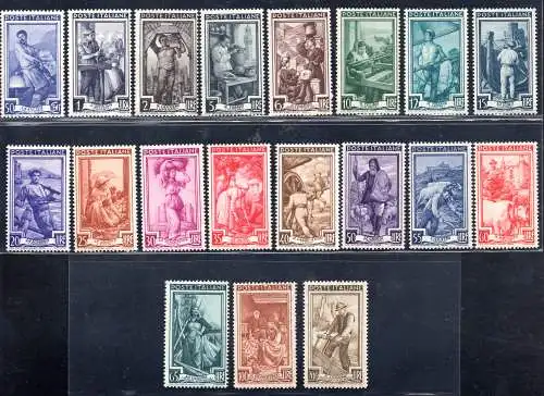 Italia a Lavoro filigranes Rad Serie Nr. 634/652 - MNH