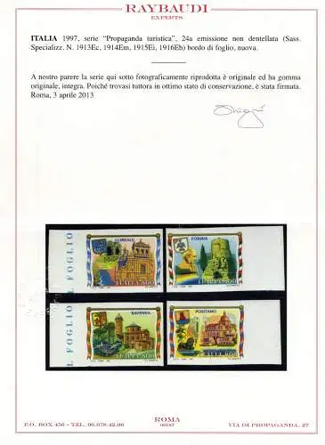 Turistica '97 Nr. 2279/2282 die Serie mit vier Sortenwerten