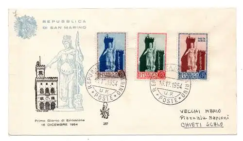 RSM Freiheitsstatue Serie auf FDC Venedig gereist