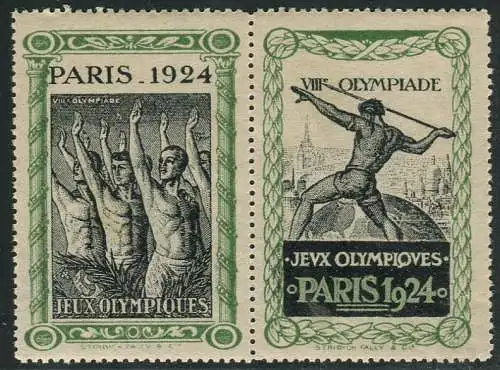 Erinnofili Gedenken an die Olympischen Spiele 1924 in Paris