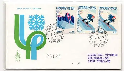 Italien FDC Venetia 1970 Ski Alpino voyata Racc. für Italien 894