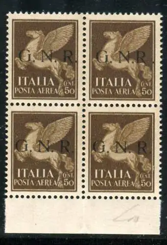 Luftpost GNR Brescia Cent. 50 Sorten R neben N