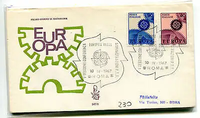 Italien FDC Venetia 1967 Europa reiste nach Italien