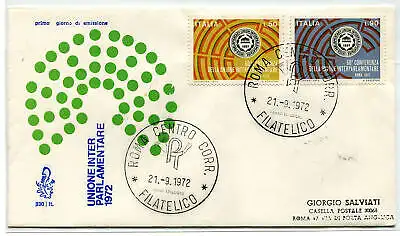 Italien FDC Venetia 1972 Interparlamentarische Union reiste nach Italien