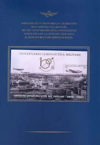 Folder Centenario Aeronautica 2023 - Bogen TOP - Gemeinschaftsausgabe