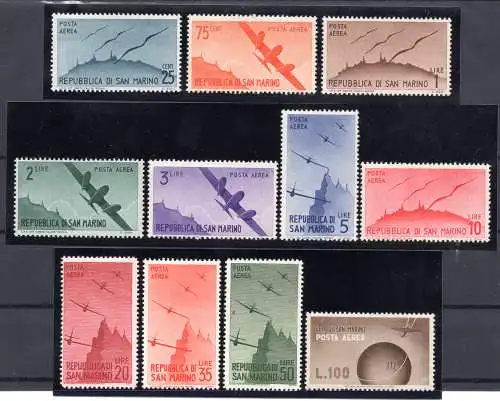 1946-47 Luftpost Ansichten Nr. 51/60 - MNH