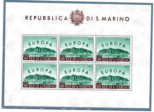 Europa 1961 Bogen Nr. 23 postfrisch