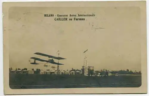 1910 Milano Concorso Aereo Internazionale - Fotokarte