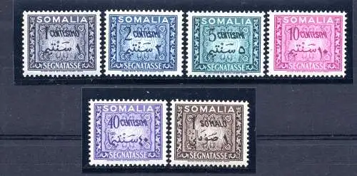 Somalia Afis - Segnatasse Nr. 1/6 die komplette Serie in sehr guter Qualität