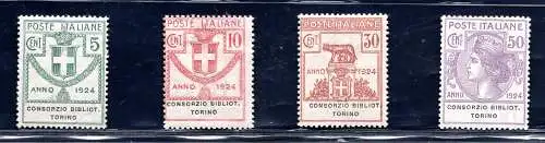 Parastatali Consorzio Bibliot. Torino Nr. 30/33 - MNH