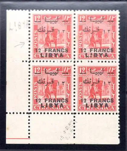 Unabhängiges Libyen Fezzan Ritter Senussita 12 Francs Sorte MNH