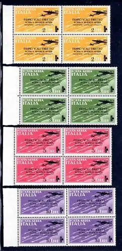 Roma - Buenos Aires P.A. n. 56/59 Flug Francis Lombardi - MNH