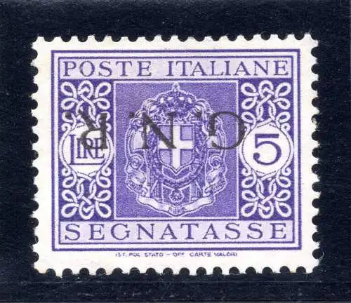 GNR Segnatasse Lire 5 Brescia Nr. 57/I Gutachten S. Vignati - MNH