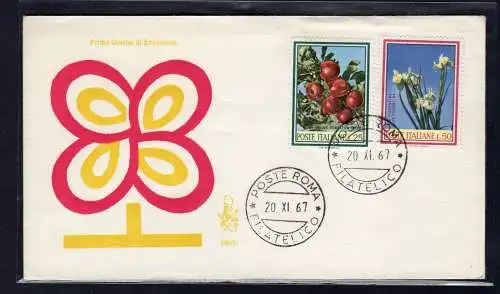 Italien FDC Venetia 1967 Flora nicht gereist