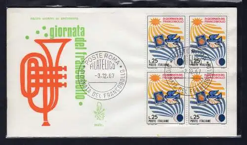 Italia FDC Venetia 1967 Gior. Viertelmarke nicht gereist