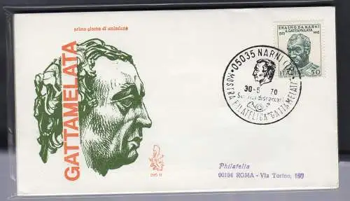 Italien FDC Venetia 1970 Erasmus da Narni reiste nach Italien 906